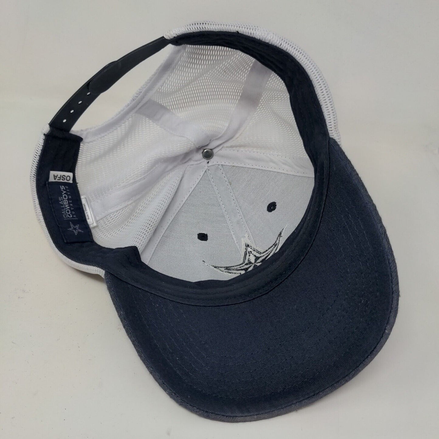 NFL Men's Dallas Cowboys Men's Fitted Mesh Back Hat Blue White Embroidered Logo