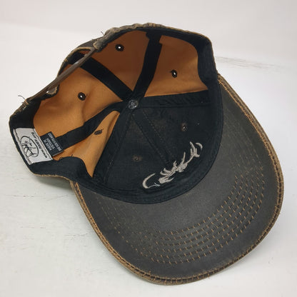 RMEF Snapback Brown One Size Distressed Elk Hunting Conservation Logo Hat