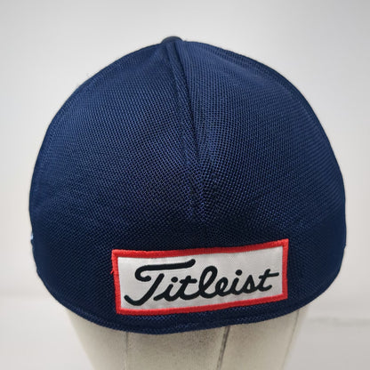 Titleist Baseball Cap Blue XL Fitted Mesh Golf Pro V1 FootJoy Performance Hat