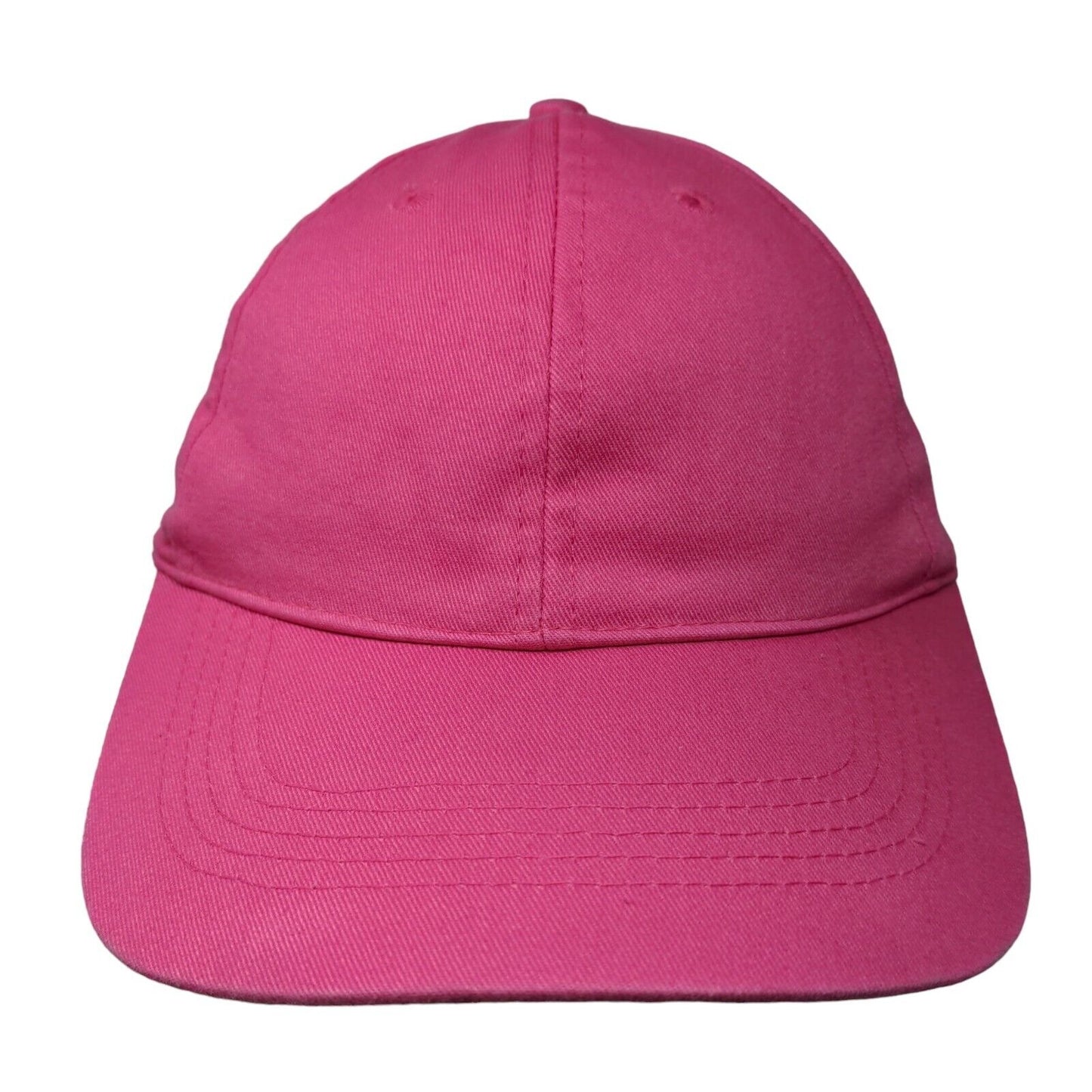 Unbranded Strapback Hat Pink One Size Adjustable Vented Holes 6 Panel Blank