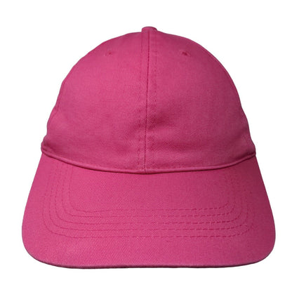 Unbranded Strapback Hat Pink One Size Adjustable Vented Holes 6 Panel Blank