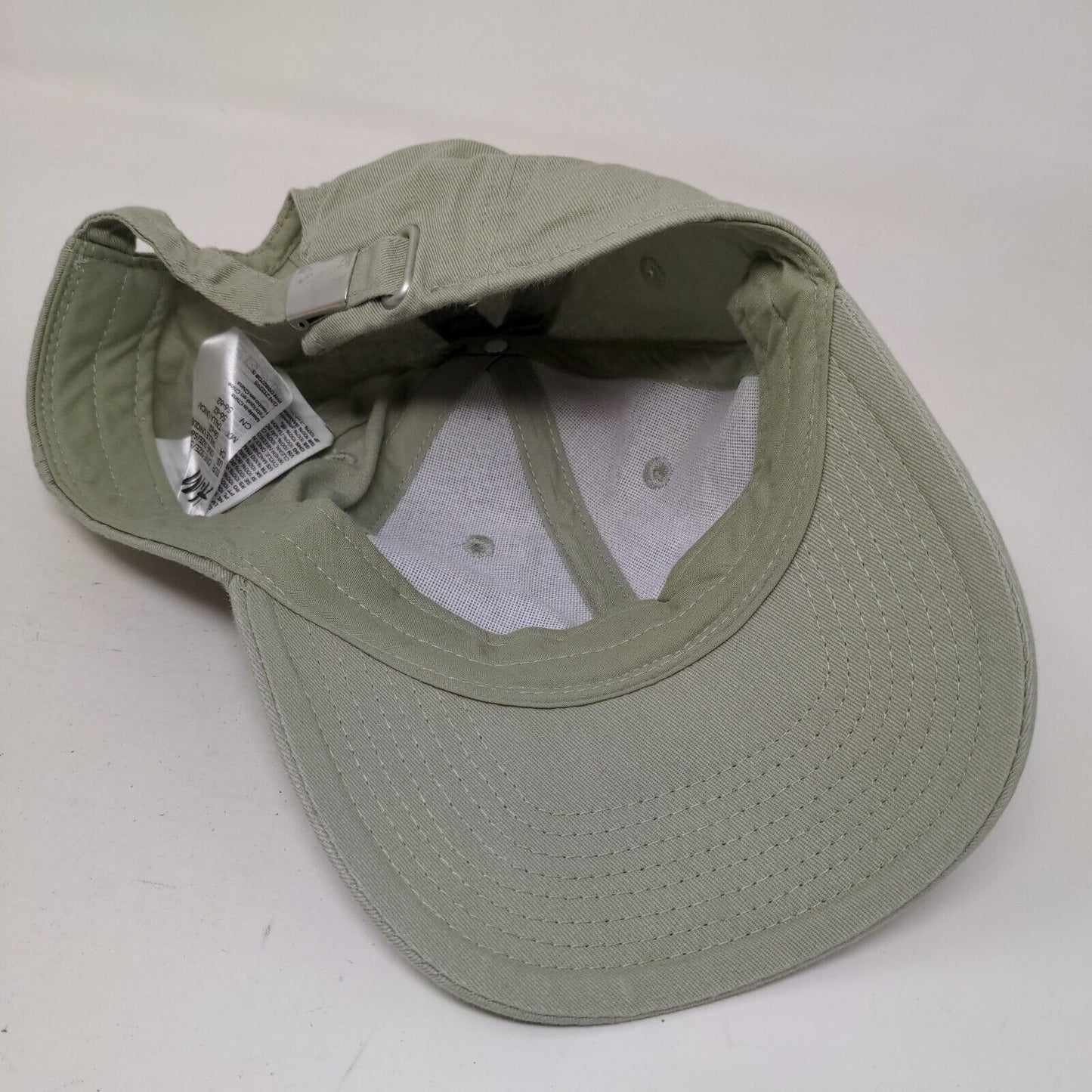 H&M Slideback Hat Green One Size Adjustable Vented Holes Cotton Blank