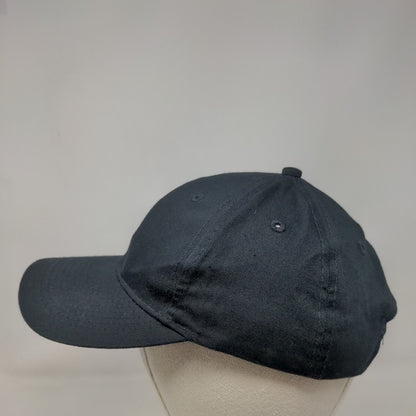 OC Strapback Hat Black One Size Adjustable Embroidered 6 Panel Port & Company