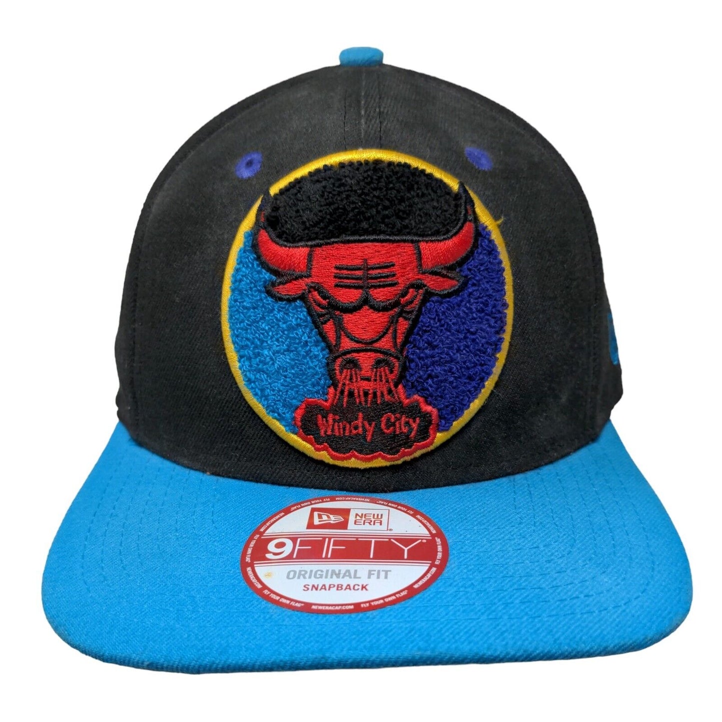 Chicago Bulls Windy City Snapback Hat Multicolor Embroidered New Era 9Fifty NBA