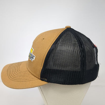 MAX Trucker Hat Brown Black One Size American Flag RE Pierson Construction Mesh