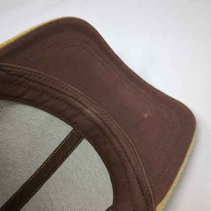 prAna Baseball Cap Brown One Size Woven Paper Linen Blend Metal Logo Hat Breathe