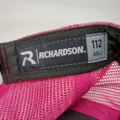 Richardson Trucker Hat Gray Pink One Size Sockeye Brewing Fish Logo 112 Mesh