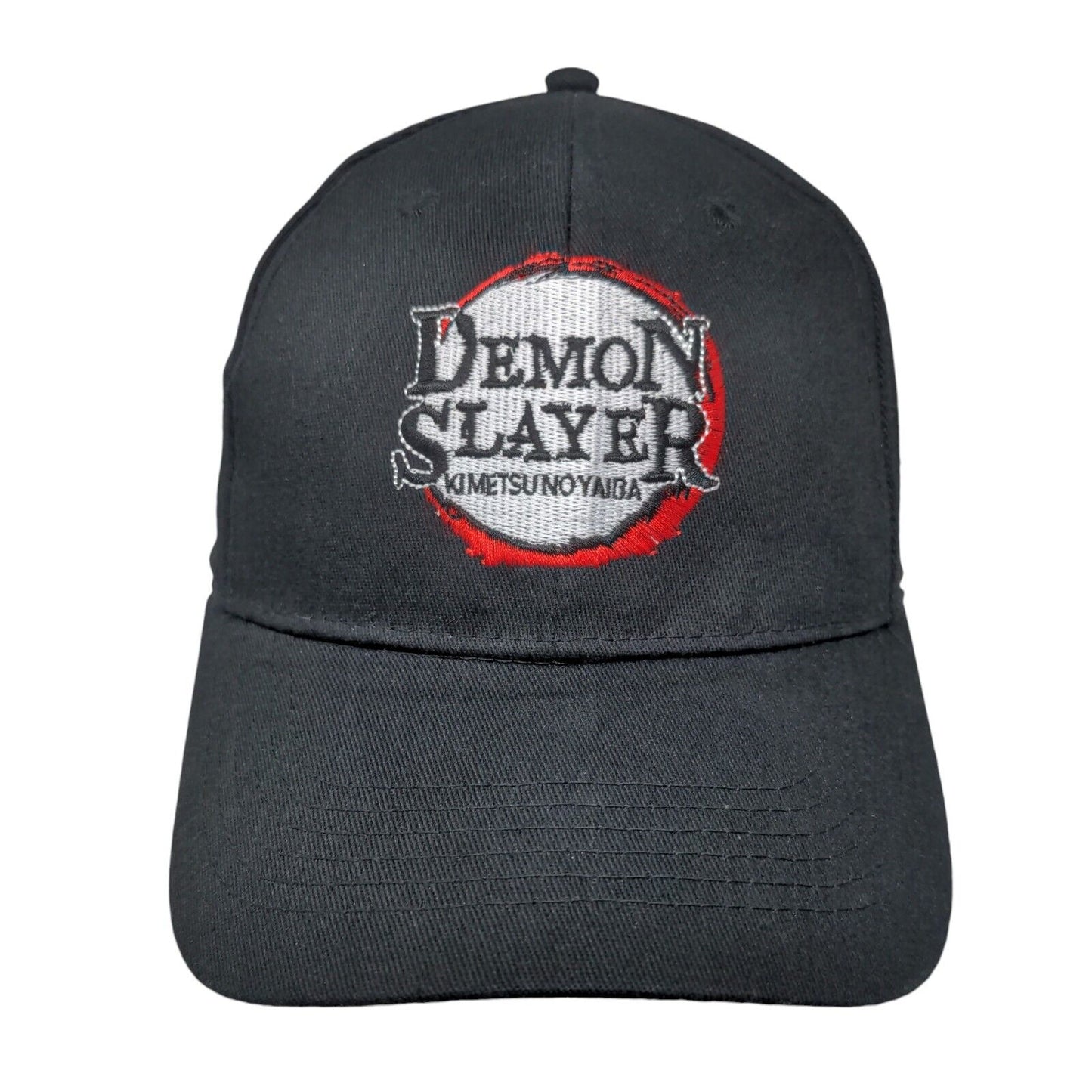 Demon Slayer Kimetsu No Yaiba Slideback Hat Black One Size Embroidered
