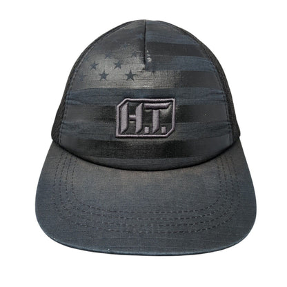HT Highland Tactical Fitted Baseball Cap Black One Size Patriotic Mesh Back