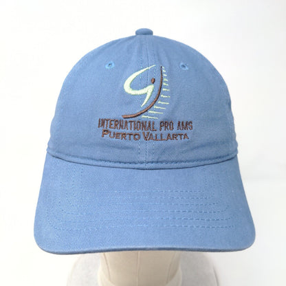 International Pro Ams Puerto Vallarta Slideback Hat Blue OS Adjustable Explosion