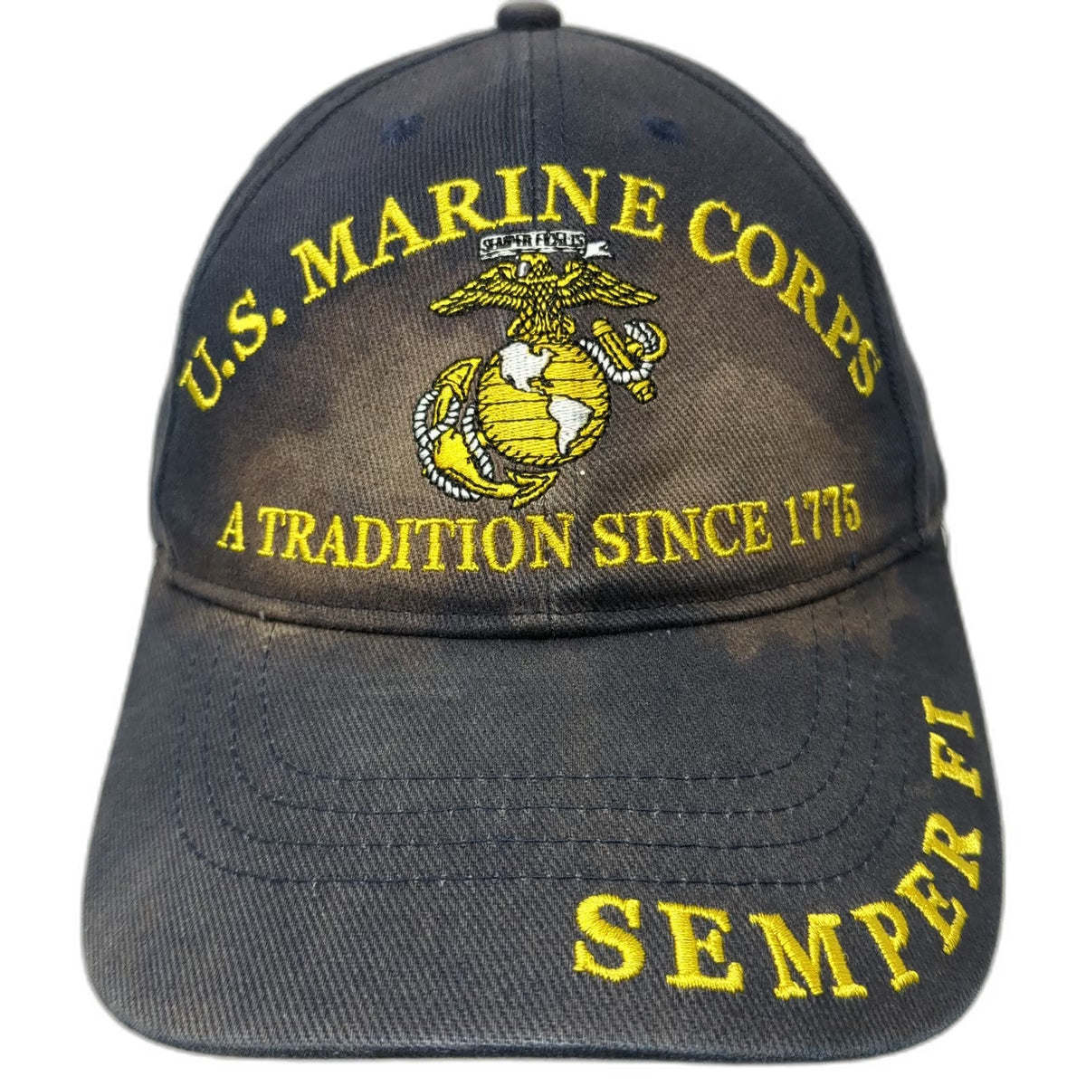 US Marine Corps Blue OSFM Baseball Cap EGA Semper Fi USMC Always a Marine Hat