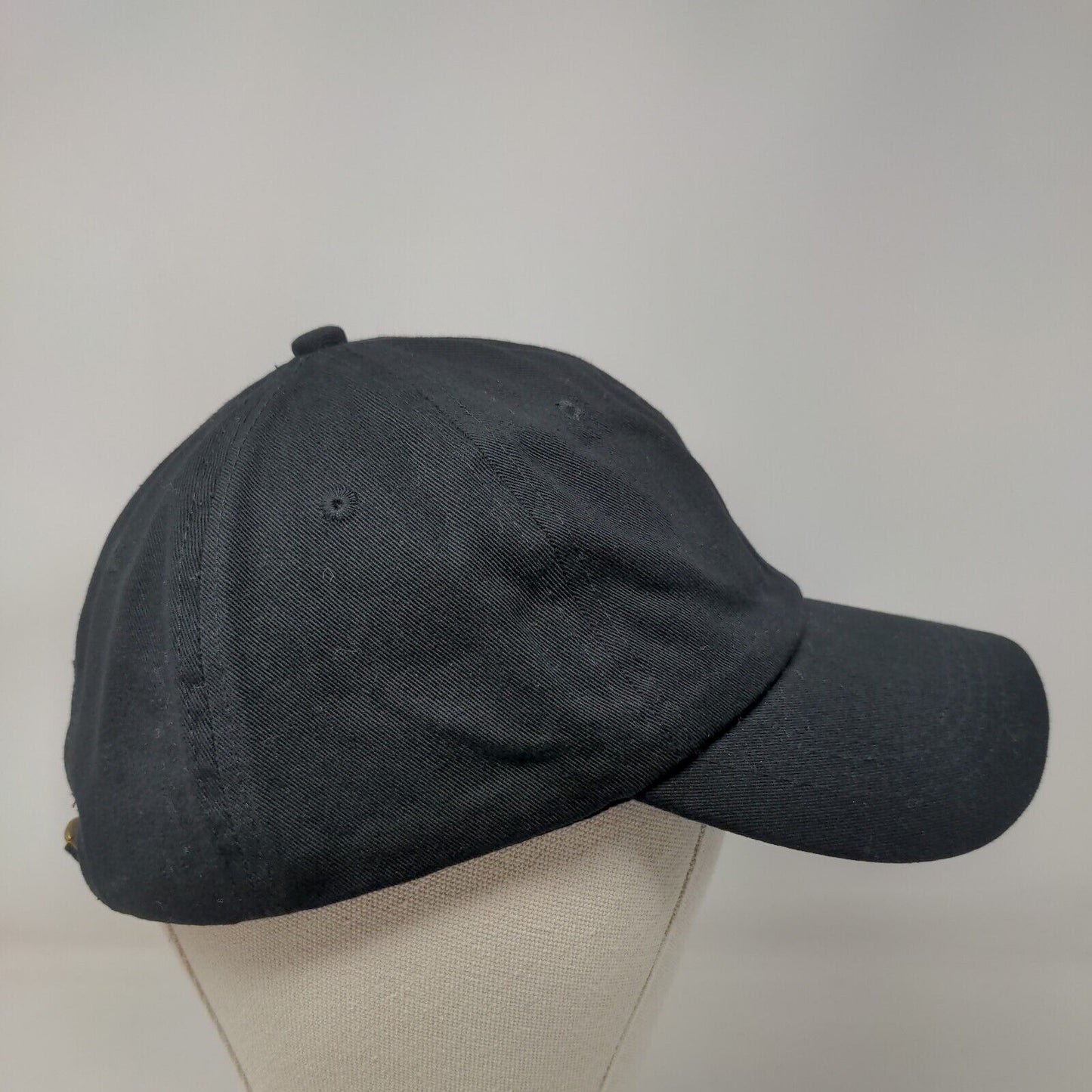 Portillos Slideback Hat Black Embroidered Employee Uniform Logo Adjustable