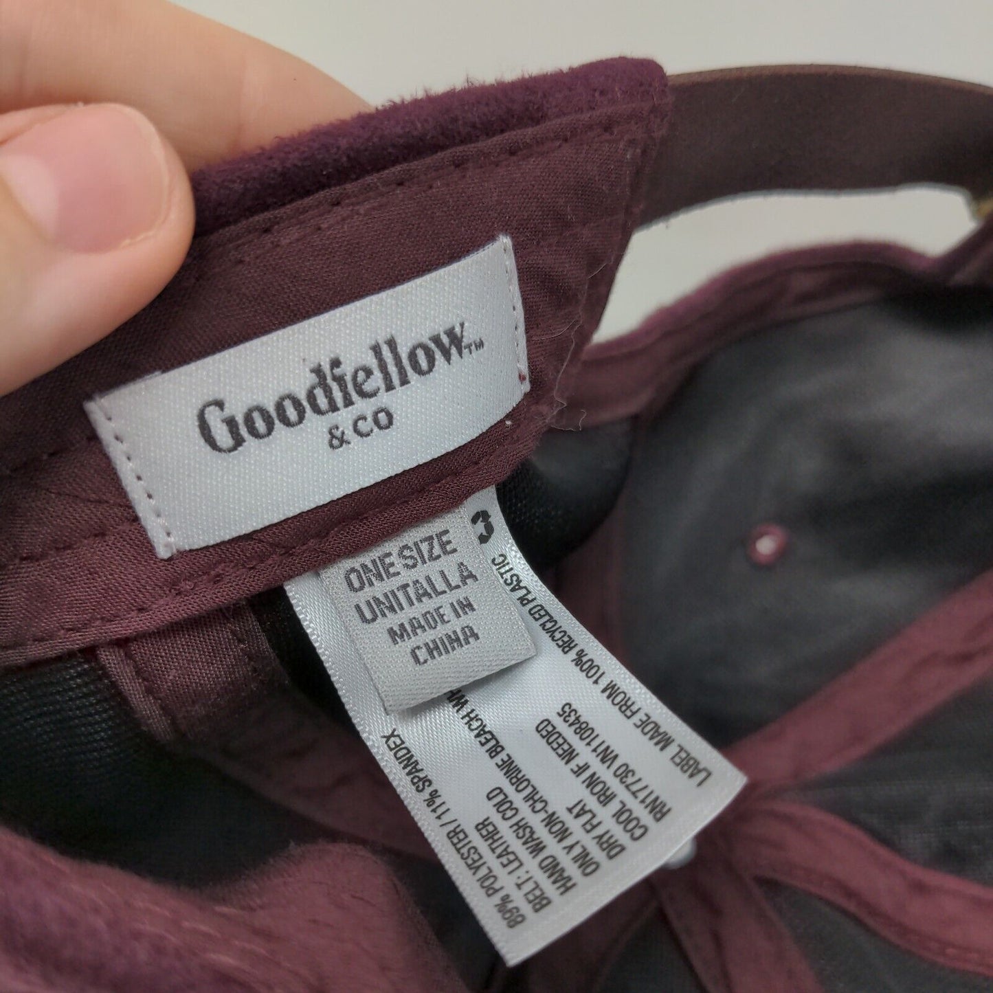Goodfellow & Co. Slideback Hat Purple One Size Adjustable Blank 6 Panel