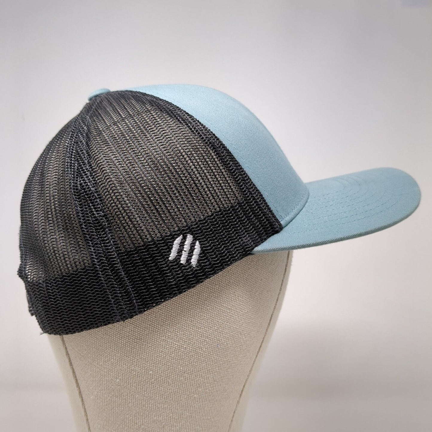 Pacific Headwear Snapback Trucker Hat Blue OS Adjustable Embroidered Mesh Back