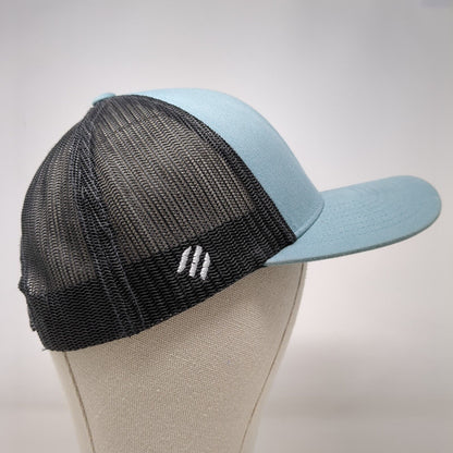 Pacific Headwear Snapback Trucker Hat Blue OS Adjustable Embroidered Mesh Back