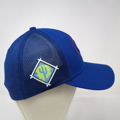 Chicago Cubs MLB New Era Baseball Cap Blue L Mesh Back Stretch Fit 39THIRTY Hat