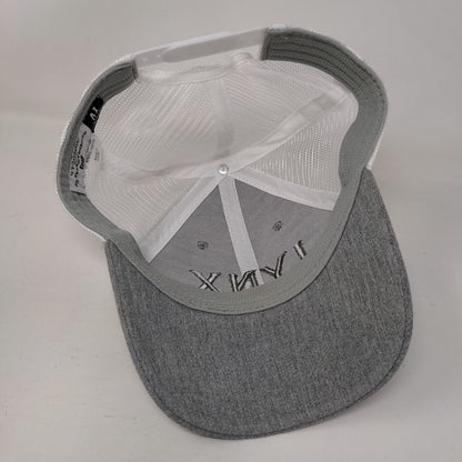 LYNX Snapback Trucker Hat Gray One Size Adjustable Mesh Back Dome Headwear Co.