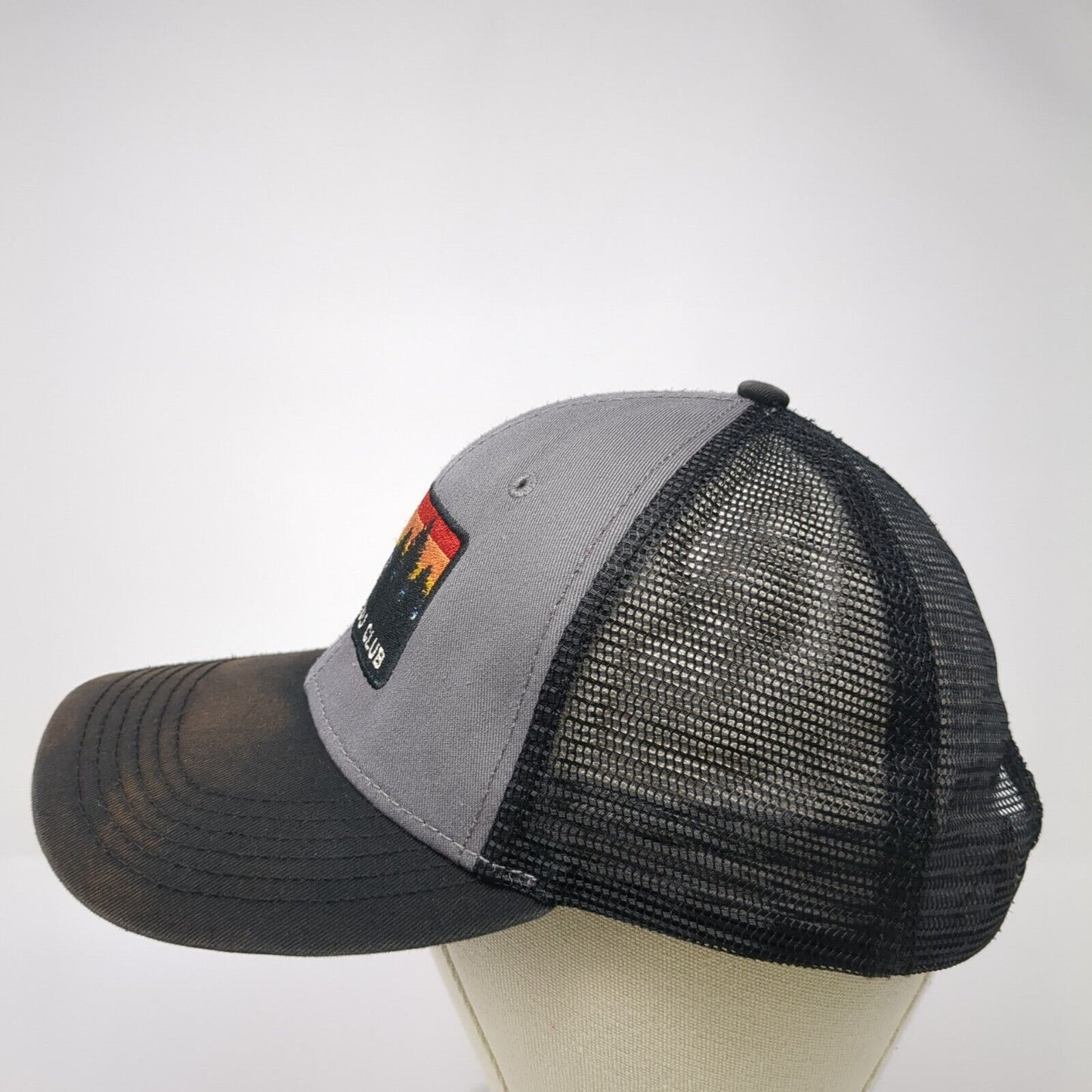 Malibu Club Snapback Trucker Hat Black One Size Mesh Back Blue 84