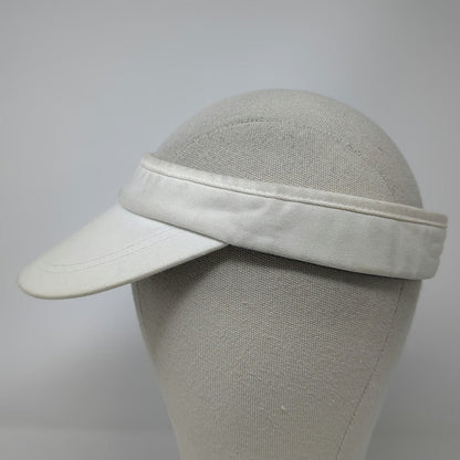 Nike Visor White One Size Dri-Fit Cotton Hat Strapback Swoosh Shield Golf