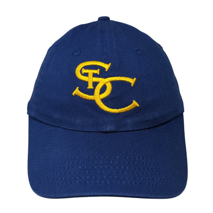 STC Slideback Baseball Cap Blue Small Fit Adjustable Embroidered 6 Panel Cotton