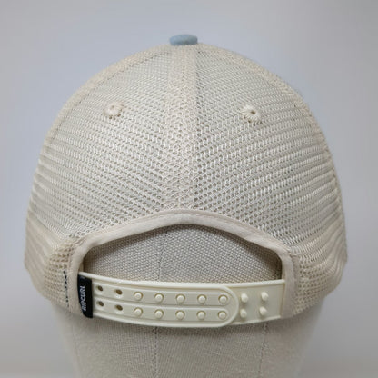 Rip Curl Trucker Hat Beige Blue One Size Mesh Back Snapback Surf Beach Patch