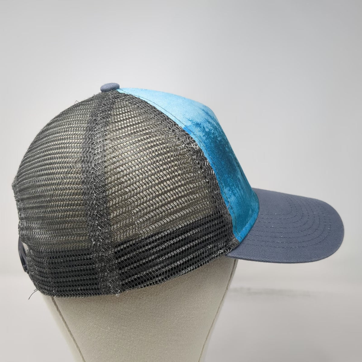 Ouray Sportswear Trucker Hat Blue Gray One Size Spindarella Bicycle Forest Mesh