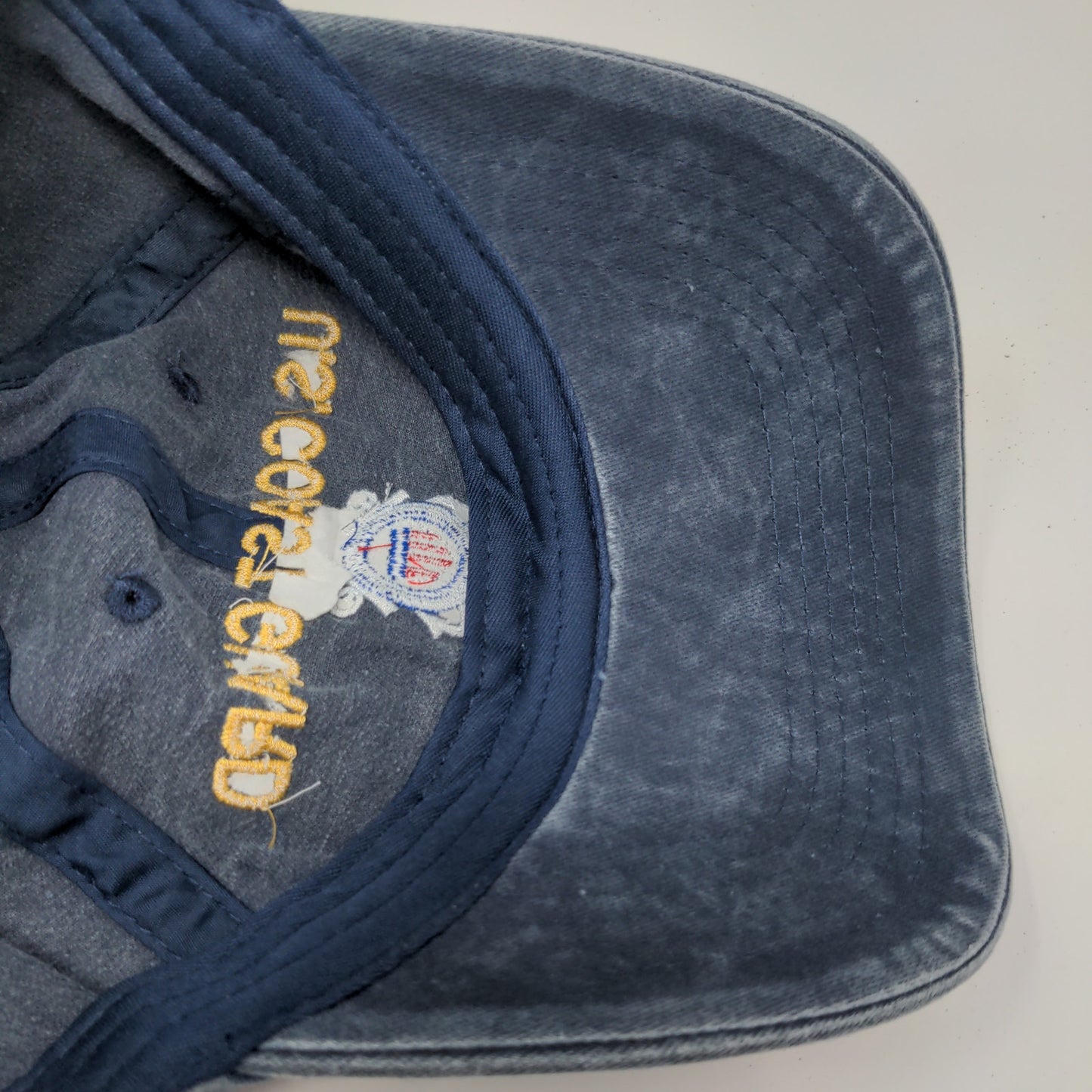 US Coast Guard Slideback Hat Blue Embroidered Logo 100% Cotton