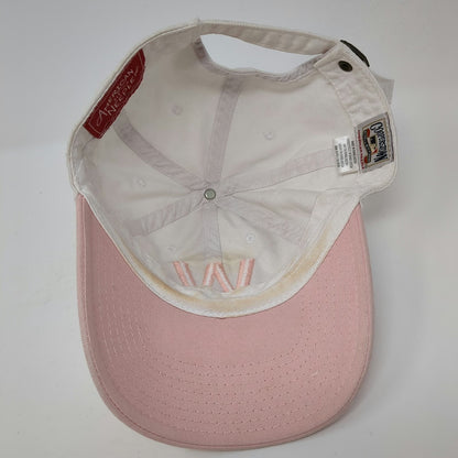 American Needle Baseball Cap White Pink One Size Chicago Cubs W Hat Slideback