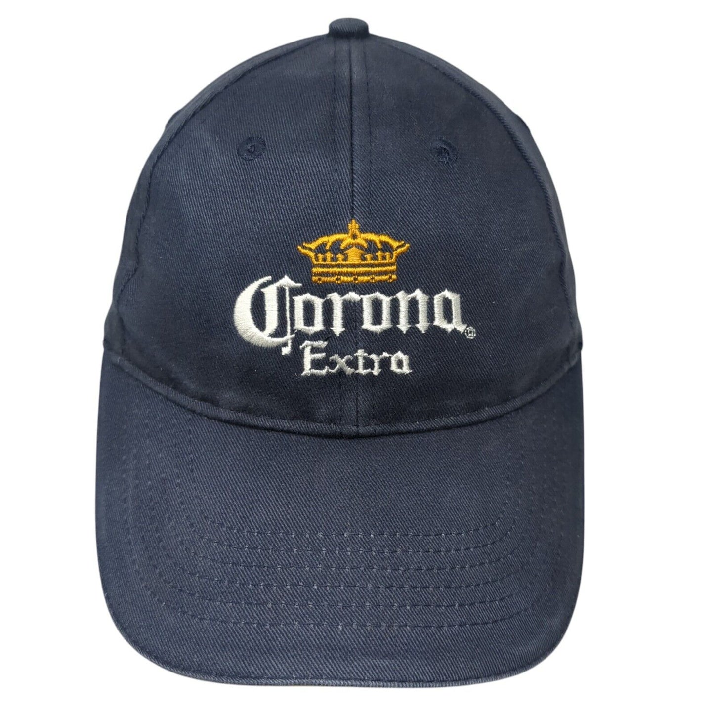Corona Extra Strapback Hat Blue One Size Adjustable Embroidered 6 Panel