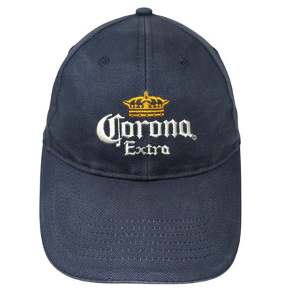 Corona Extra Strapback Hat Blue One Size Adjustable Embroidered 6 Panel