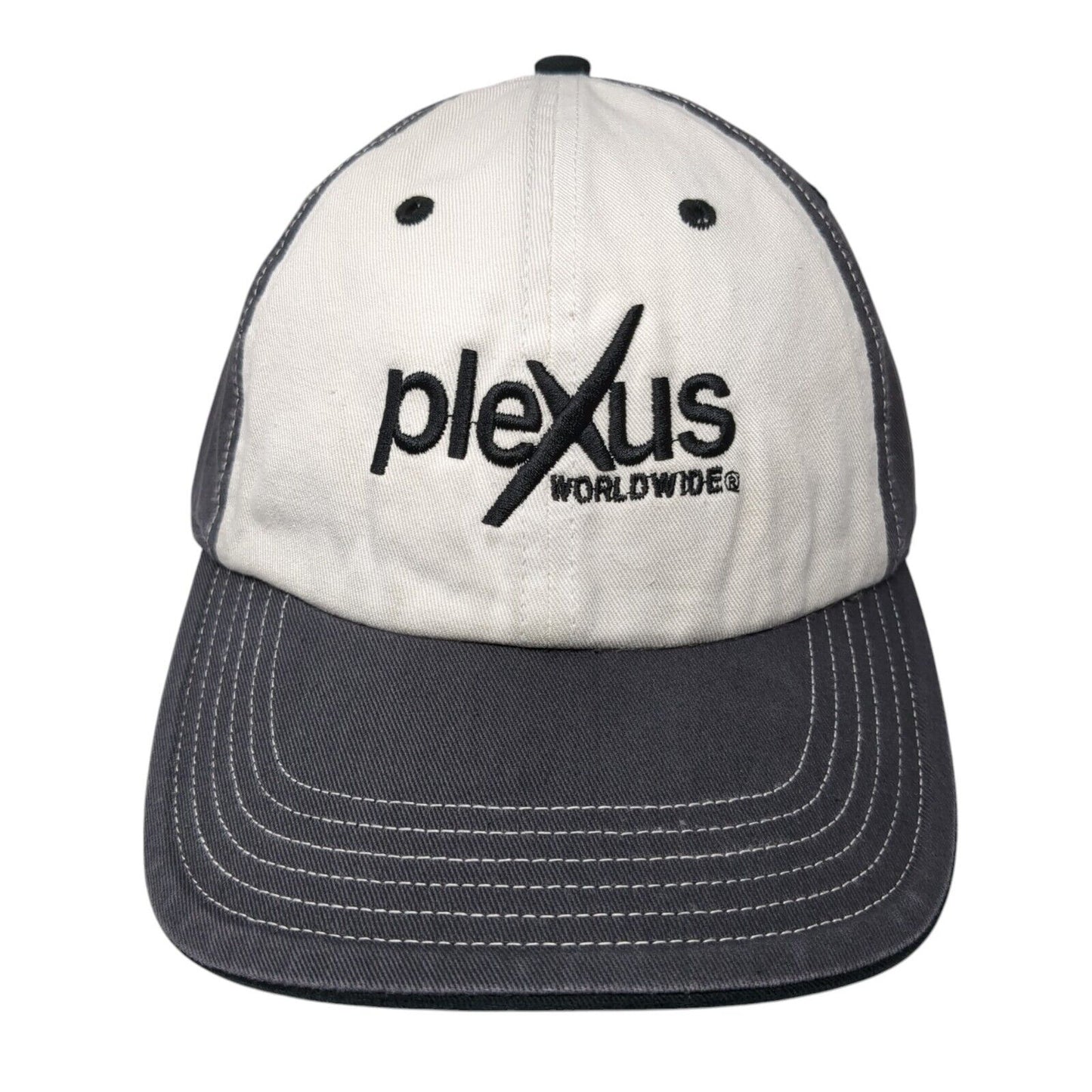 Plexus Worldwide Strapback Hat Gray One Size Adjustable Embroidered Richardson