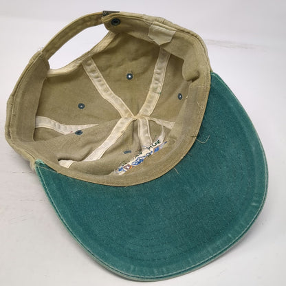 Sun Valley Baseball Cap Beige Green One Size Mountain Embroidery Slideback hat
