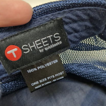 TSheets Trucker Hat Blue One Size Retro Stripe Foam Mesh Snapback