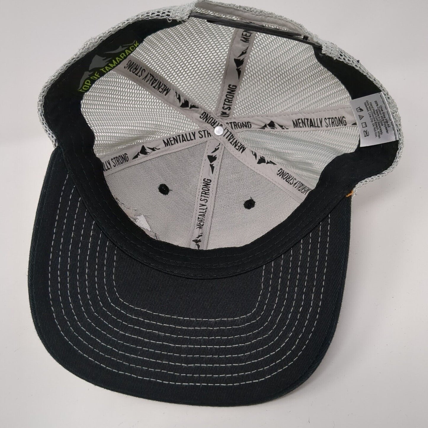 Top of Tamarack Snapback Trucker Hat Black OS Adjustable Embroidered Mesh Back