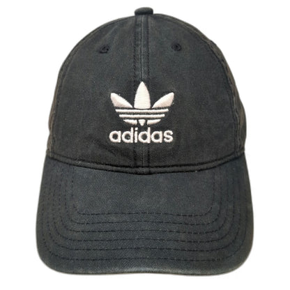 Adidas Trefoil Logo Baseball Cap Black White One Size Slideback Cotton Hat