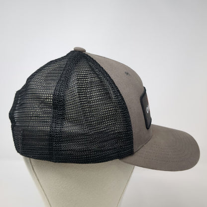 onX Hunt Trucker Hat Gray Black One Size Mesh Back Topographic Patch Snapback