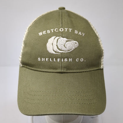 Westcott Bay Shellfish Co. Snapback Trucker Hat Green One Size Mesh Back