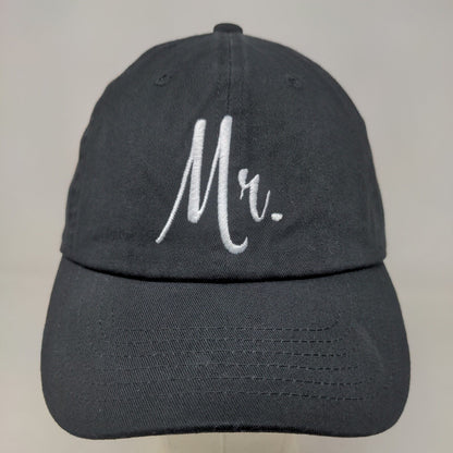 Direct Caps Men's Slideback Hat Black Size OSFM Embroidered Mr. Groom Logo