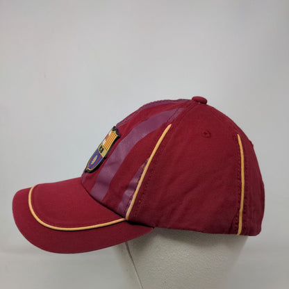 FC Barcelona Slideback Hat Red Striped OSFA Embroidered Logo Adjustable