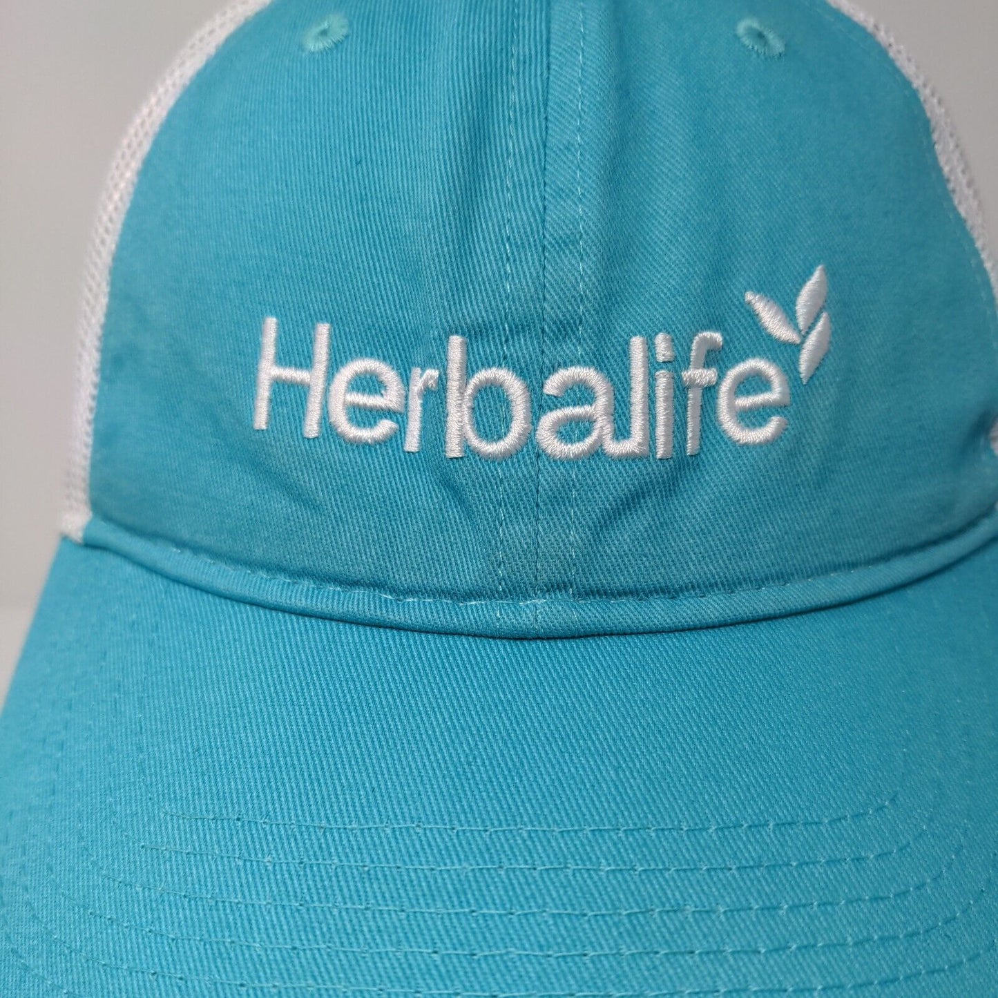 Herbalife Strapback Trucker Hat Blue OSFA Adjustable Embroidered Mesh Back