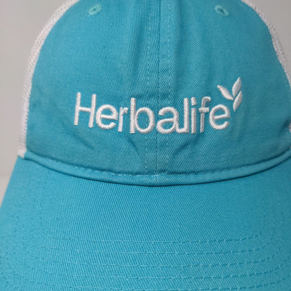 Herbalife Strapback Trucker Hat Blue OSFA Adjustable Embroidered Mesh Back