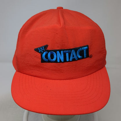 3-2-1 Contact 5 Panel Red Hat Nylon Snapback TV Show Embroidered Logo Vintage