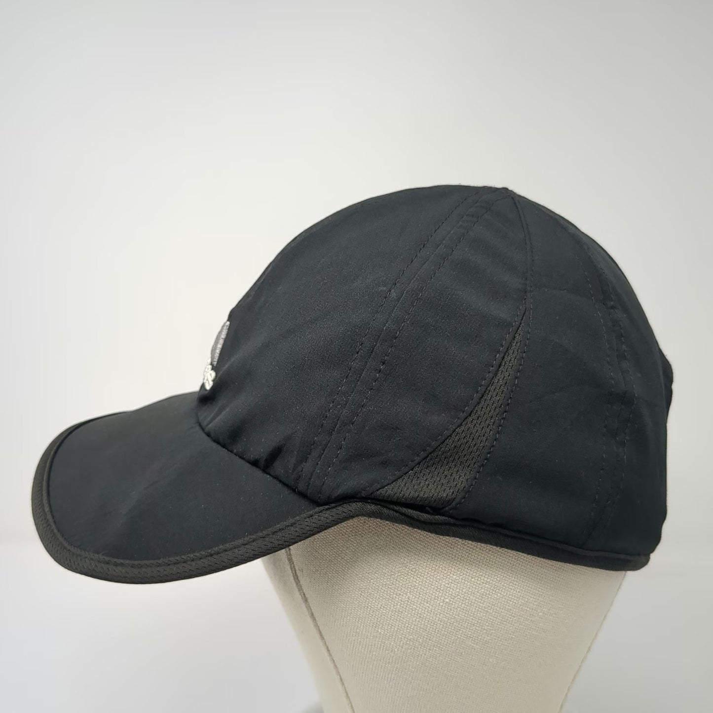 Adidas Baseball Cap Black One Size Mesh Side Panels Performance Strapback Hat