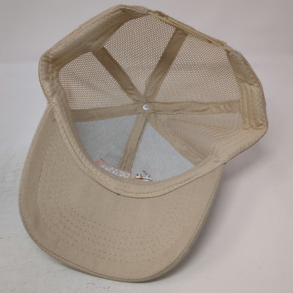 Trucker Hat Beige One Size Mesh Back OurSafety Got Your Back Graphic Snapback