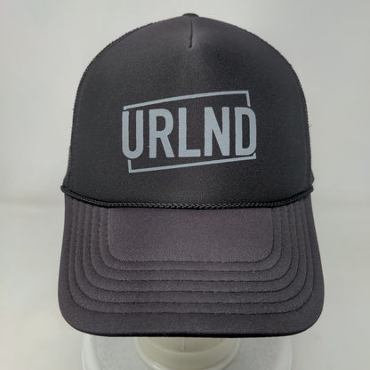 URLND Snapback Trucker Hat Black OSFM Adjustable Mesh Back Rope Otto Collection