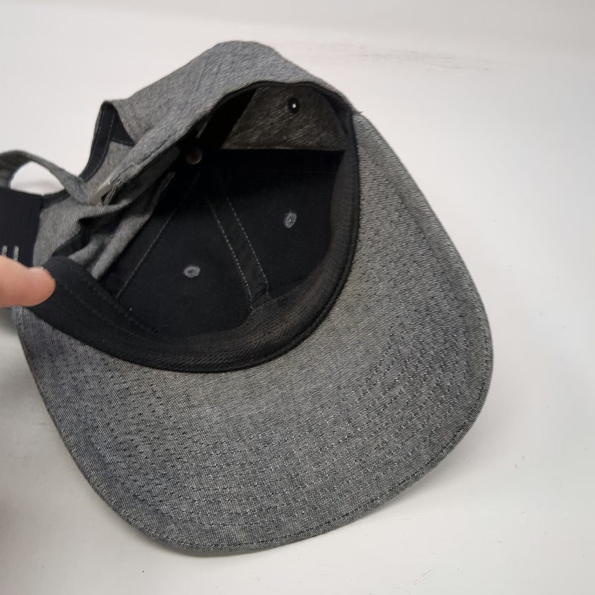 Adidas Baseball Cap Gray One Size Slideback Logo Cotton Strapback Hat Sport