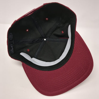 Crack Football Snapback Hat Red OSFA Solid Adjustable Embroidered