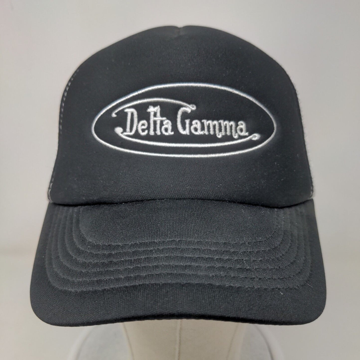 Delta Gamma Snapback Mesh Back Trucker Hat OSFA Black Colorblock