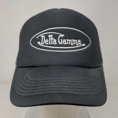 Delta Gamma Snapback Mesh Back Trucker Hat OSFA Black Colorblock
