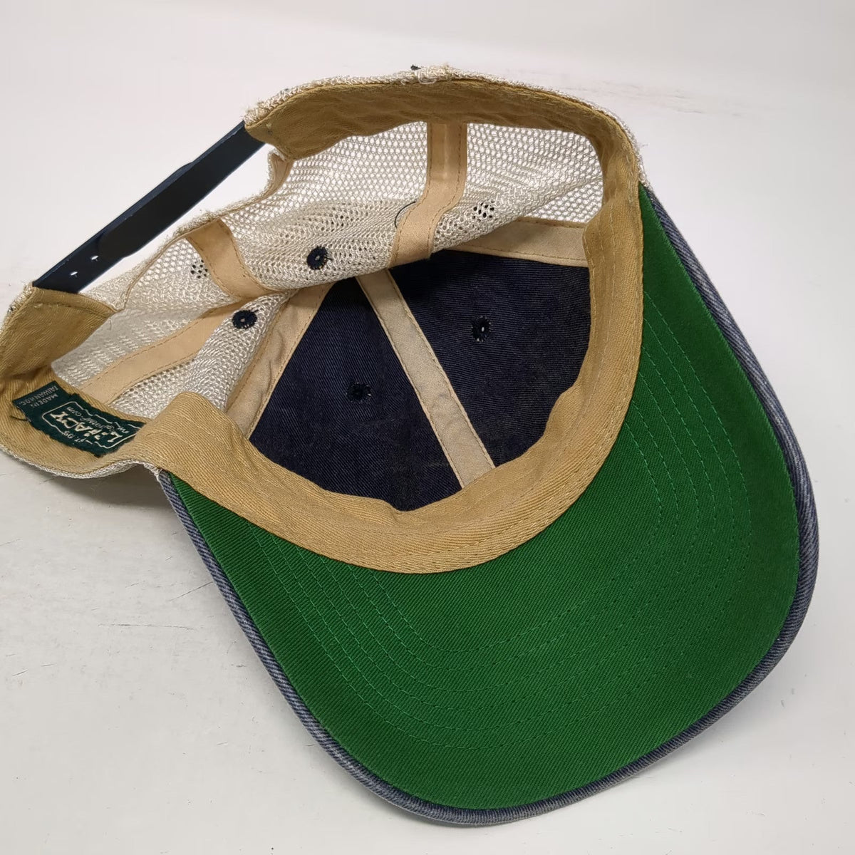 Legacy Trucker Hat Blue One Size Snapback Mesh Back Cotton Patch Fenway Logo
